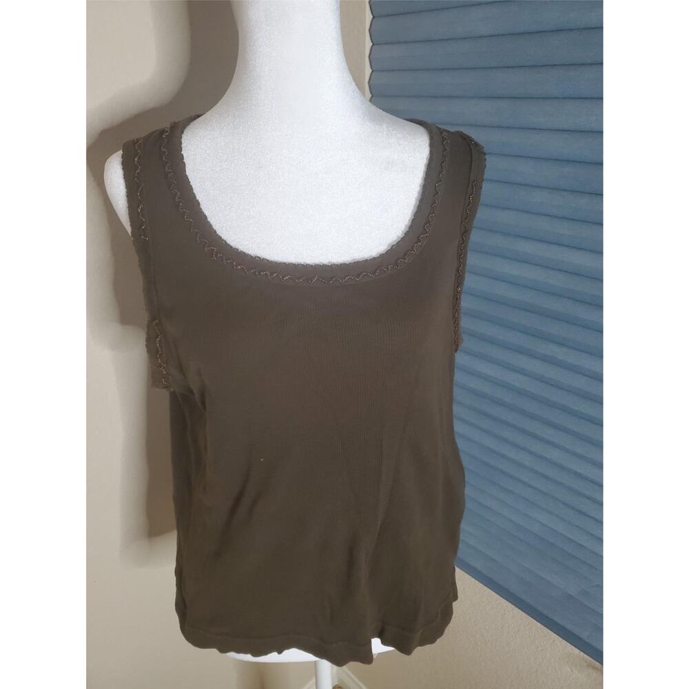 Jason Maxell - Dark Green Tank Womans Top Size XL
